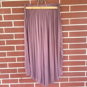 Philosophy Pink Midi Pleated A-line Skirt